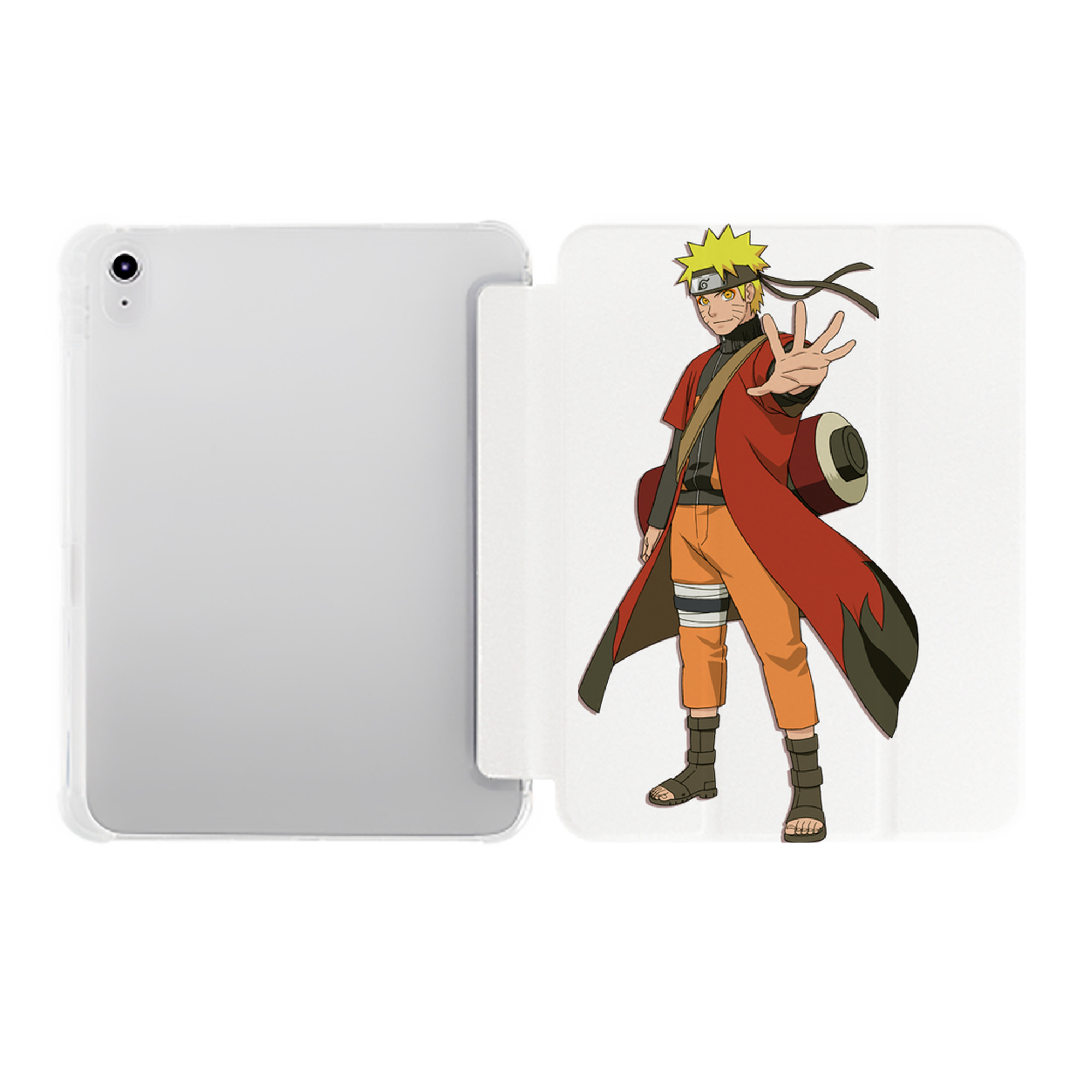 （画像用） NARUTO -ナルト- うずまき ナルト Uzumaki Naruto IPad ケース ペン収納付き 三つ折りスタンド PUレザー×シリコン 対応機種9.5/10.5/10.9インチ